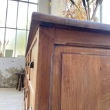 XXL solid oak counter sideboard