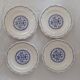 4 Plates made of GIEN camaieu blue central pattern and rinses model ROUEN