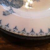 Series of 7 hollow plates in Sarreguemines earthenware model Flore