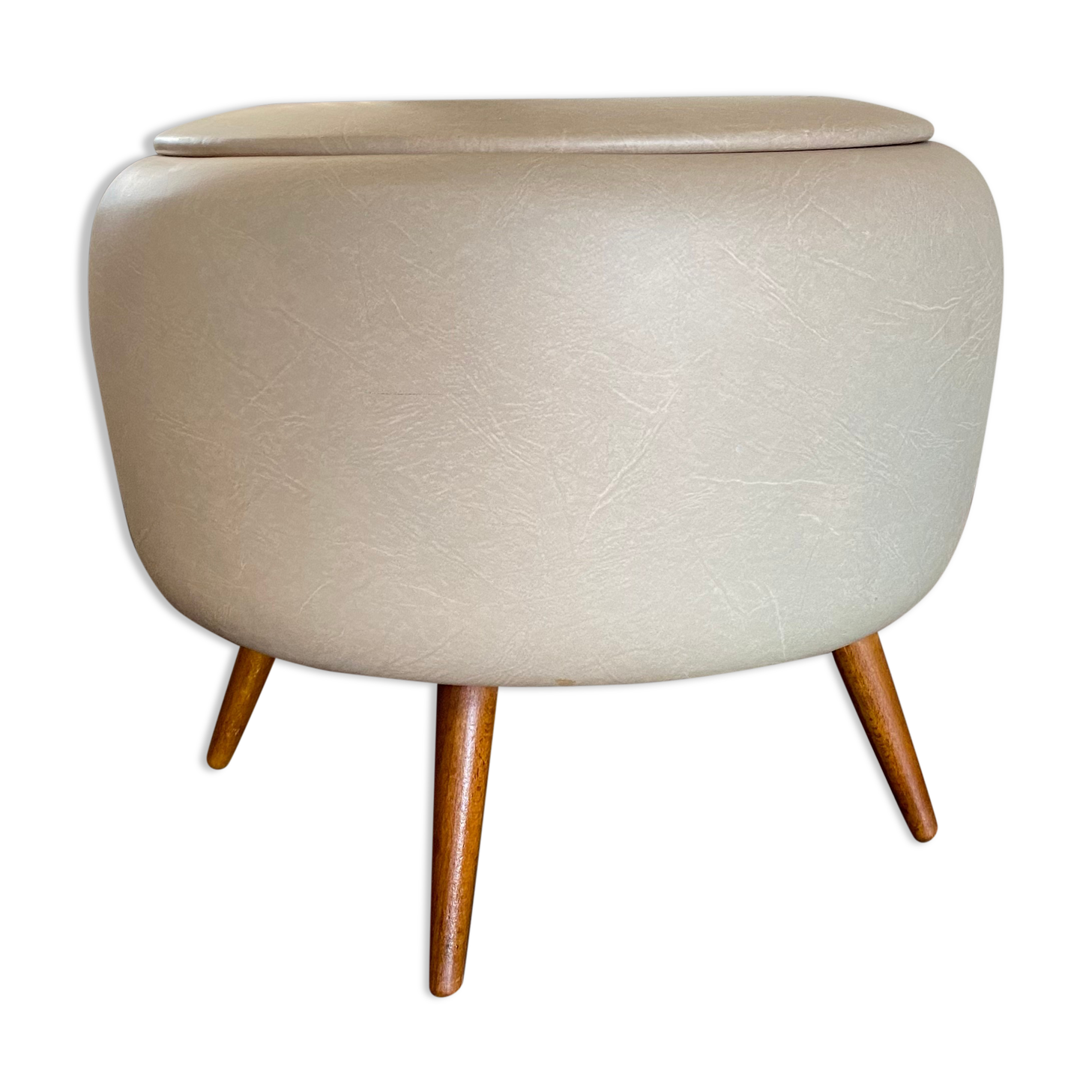 Pouf scandinave vintage de FM Møbler, années 1950