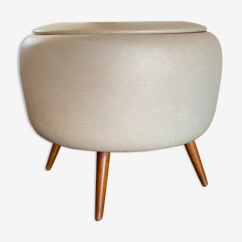 Scandinavian pouf stool from FM Møbler, 1950s