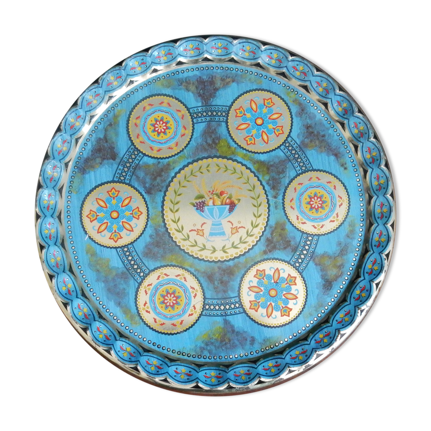 Small round metal tray Baret wave Ambrosia