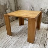 Square pine coffee table from the 70s revival