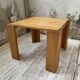 Square pine coffee table from the 70s revival