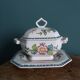 Sugar or mustard bowl Anfora Agueda hand painted ceramic Portugal