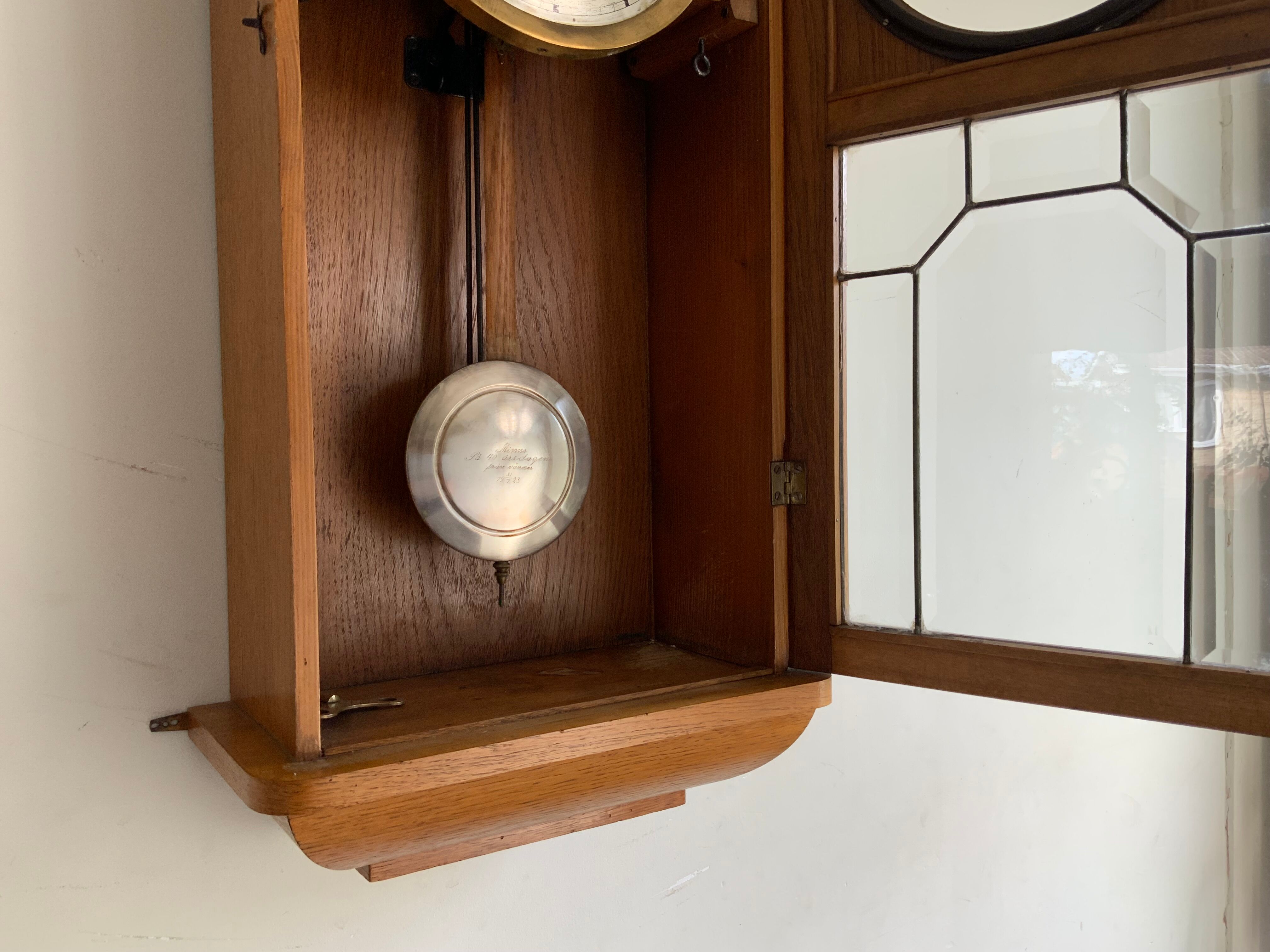 Art Deco Gustav Becker Oak Wall clock 1920s