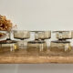 6 vintage smoked glass coupes model "Sweden" France