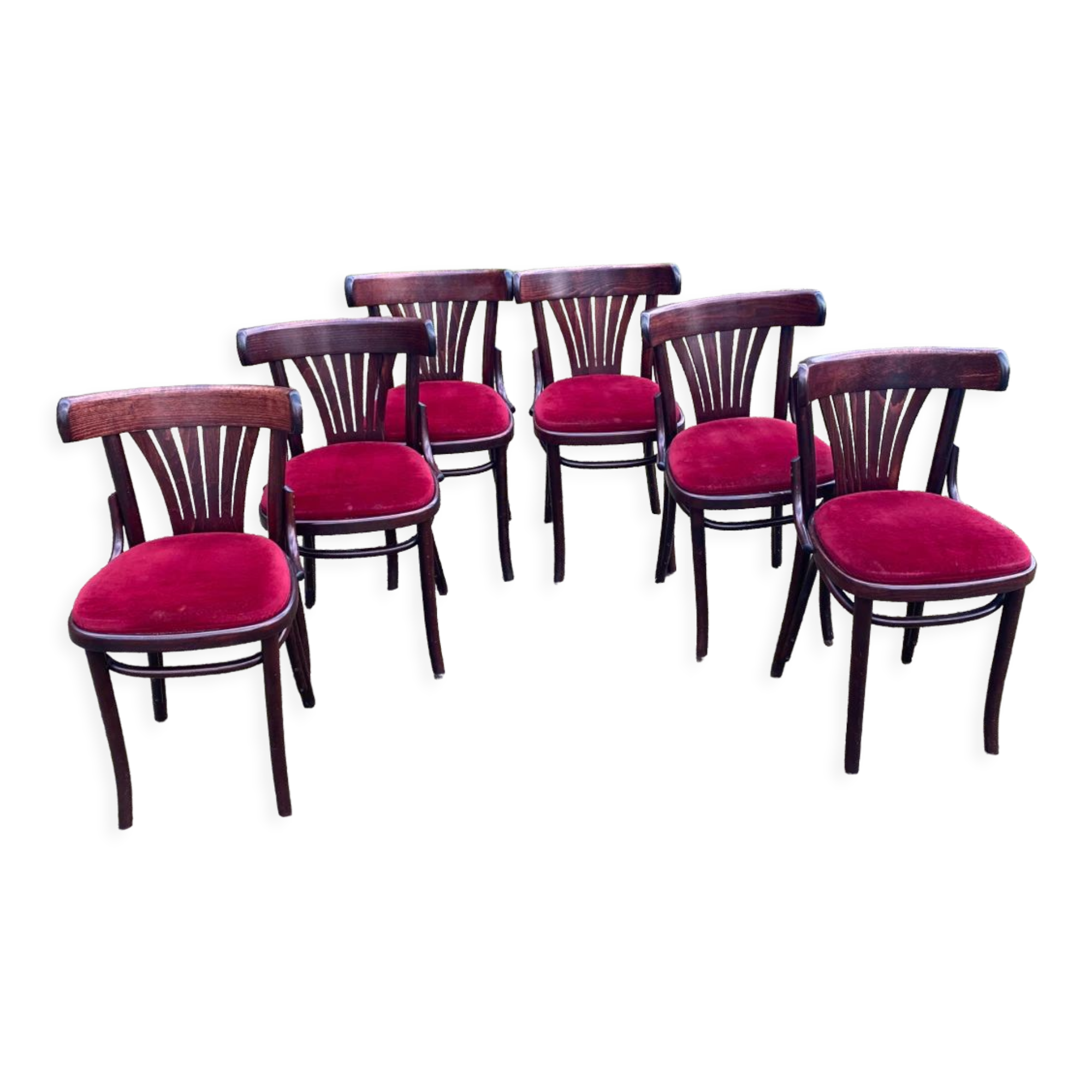 Velvet bistro chairs