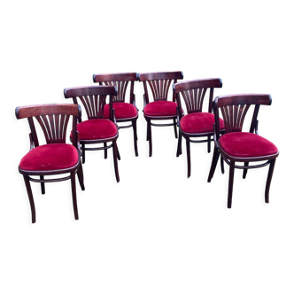 Velvet bistro chairs