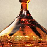 Large orange Bohemian crystal candy maker