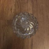 1980s Baccarat Crystal Jam Jar/Mustard Jar/Honey Jar With Lid, Model Bamboo