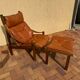 Fauteuil vintage « Hunter » avec ottoman par Torbjørn Afdal, années 1960, Norvège