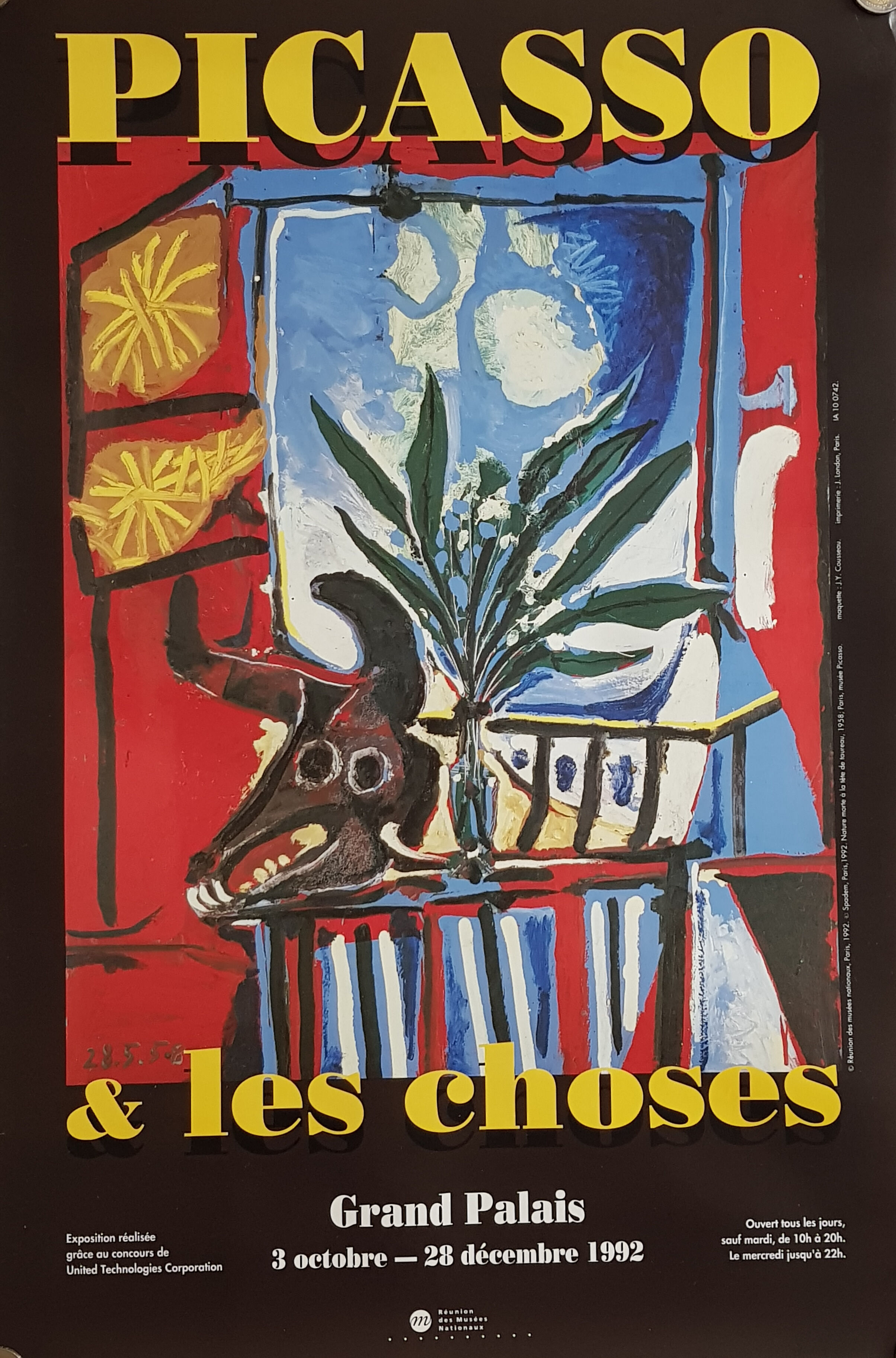 Afiche de l'exposition Picasso et les choses, années 1990