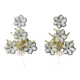 Pair of vintage golden sconces and lucite flowers
