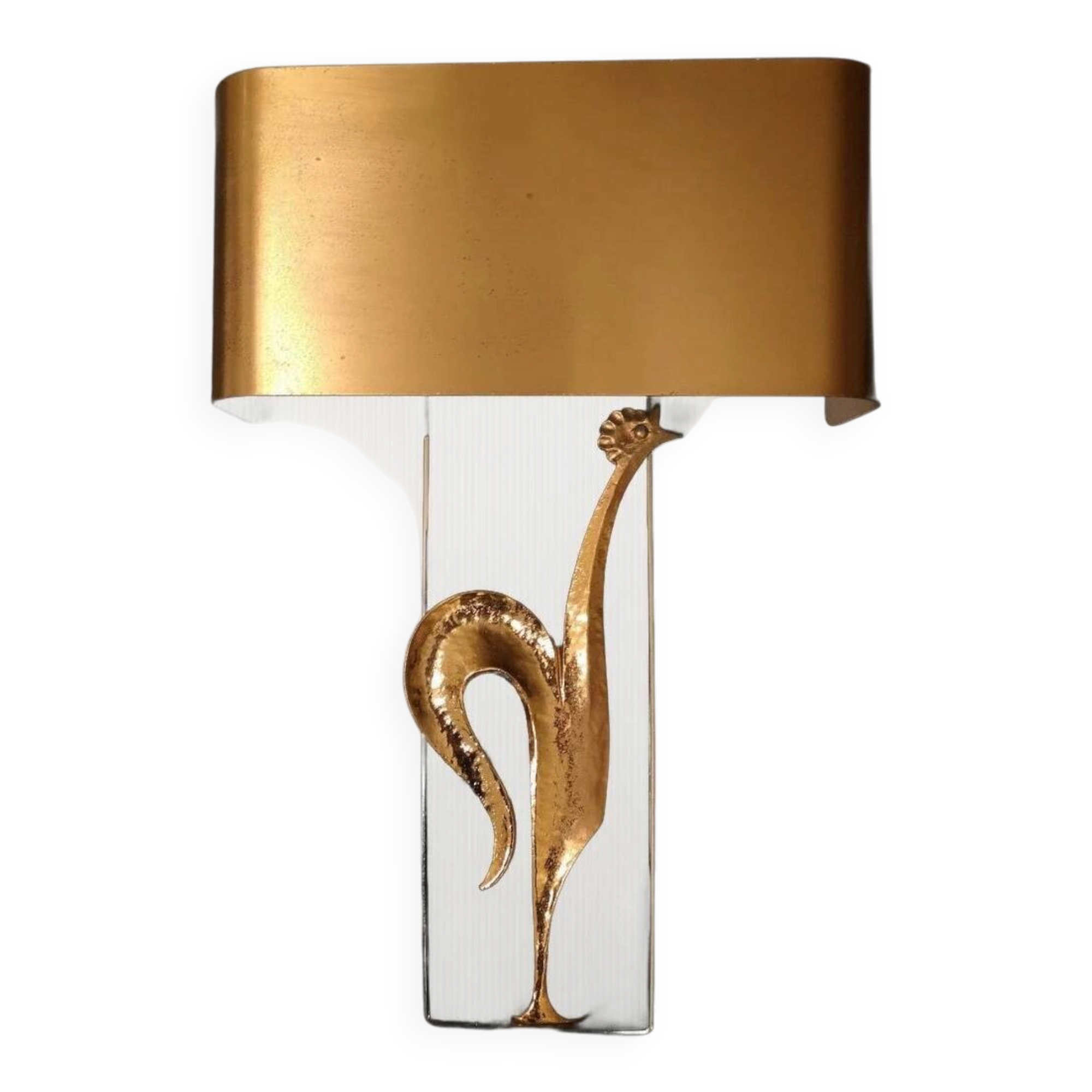 Maison Charles wall lamp modernist gilded bronze Very good condition height 3