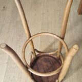 1940s curved wood side table