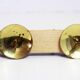 Wooden and brass candle holder