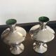 Pair of antique vases in mercurized eglomerized glass