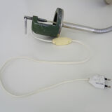 Old industrial articulated lamp with vice. Year 50