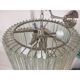 Clear quadriedro murano glass twister chandelier