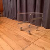 Table d'appoint mobile en lucite, 1970