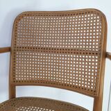 Bentwood and cane armchair