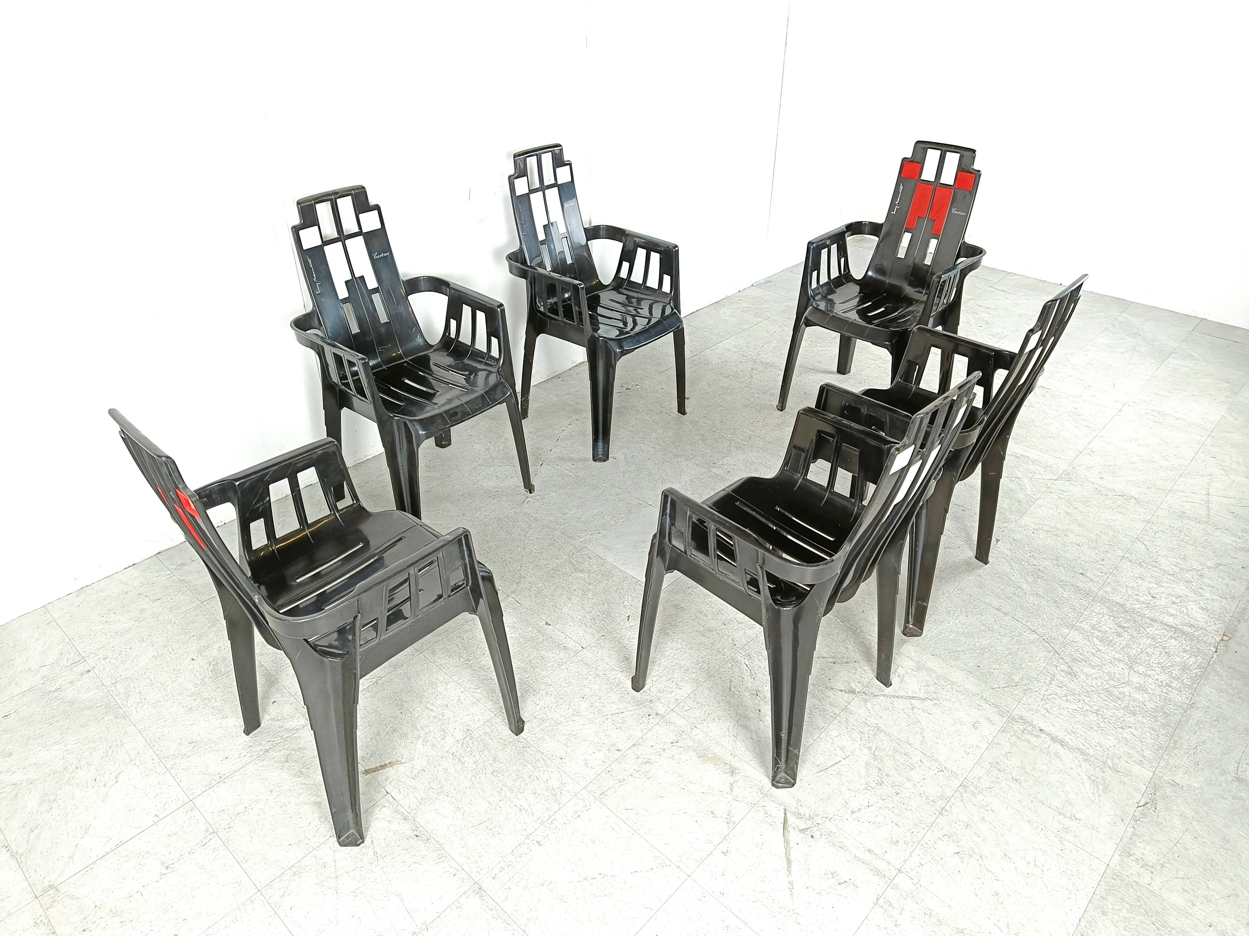 Boston Chairs by Pierre Paulin for Henry Massonnet, 1988, Set of 6