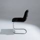 Chaise en velours noir, Gastone Rinaldi, 1970s