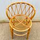 Armchair office chair in vintage rattan 60s