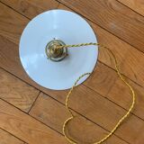 Vintage white opaline pendant lamp