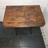 Bistro table with cast iron legs and oak top