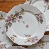6 assiettes à dessert en porcelaine ancienne H&C, Maison Ragot Lilles début XXe