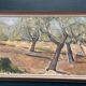 Original Swedish Oil on Canvas – "Olive Trees" by Bruno Fagerlund – Signed – Vintage and Framed – 57 × 38 cm (22.4" × 15")