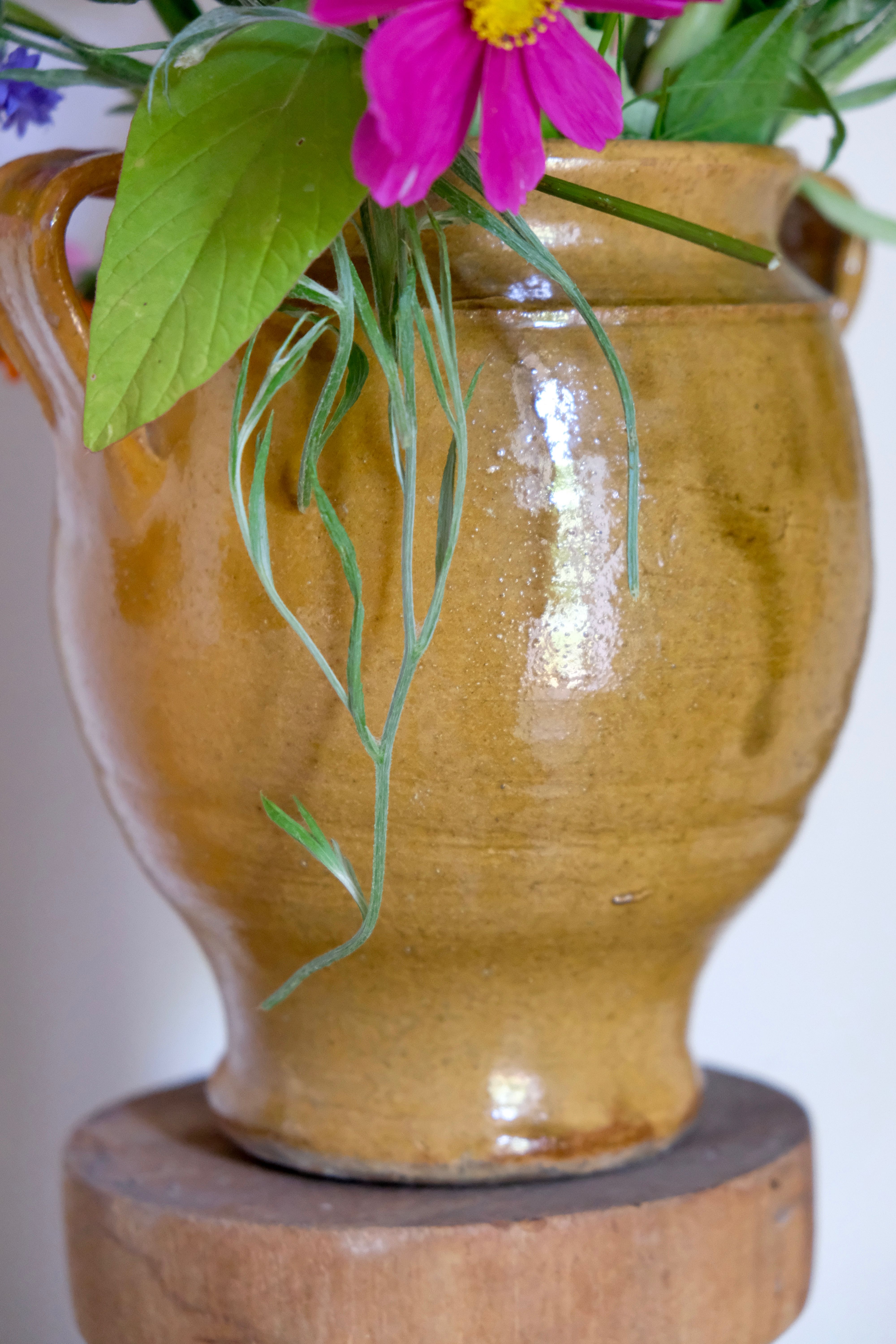 Glazed terracotta grease pot / jar