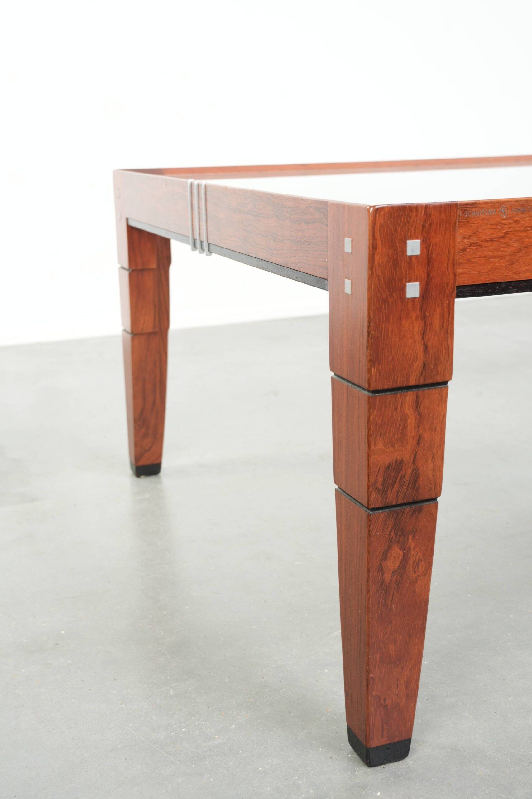 Art Deco coffee table with a glass top in very good condition
