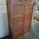 Double oak curtain file cabinet