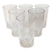 Set of six old bistro glasses