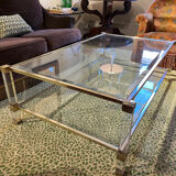 Glass and plexiglass coffee table 1960