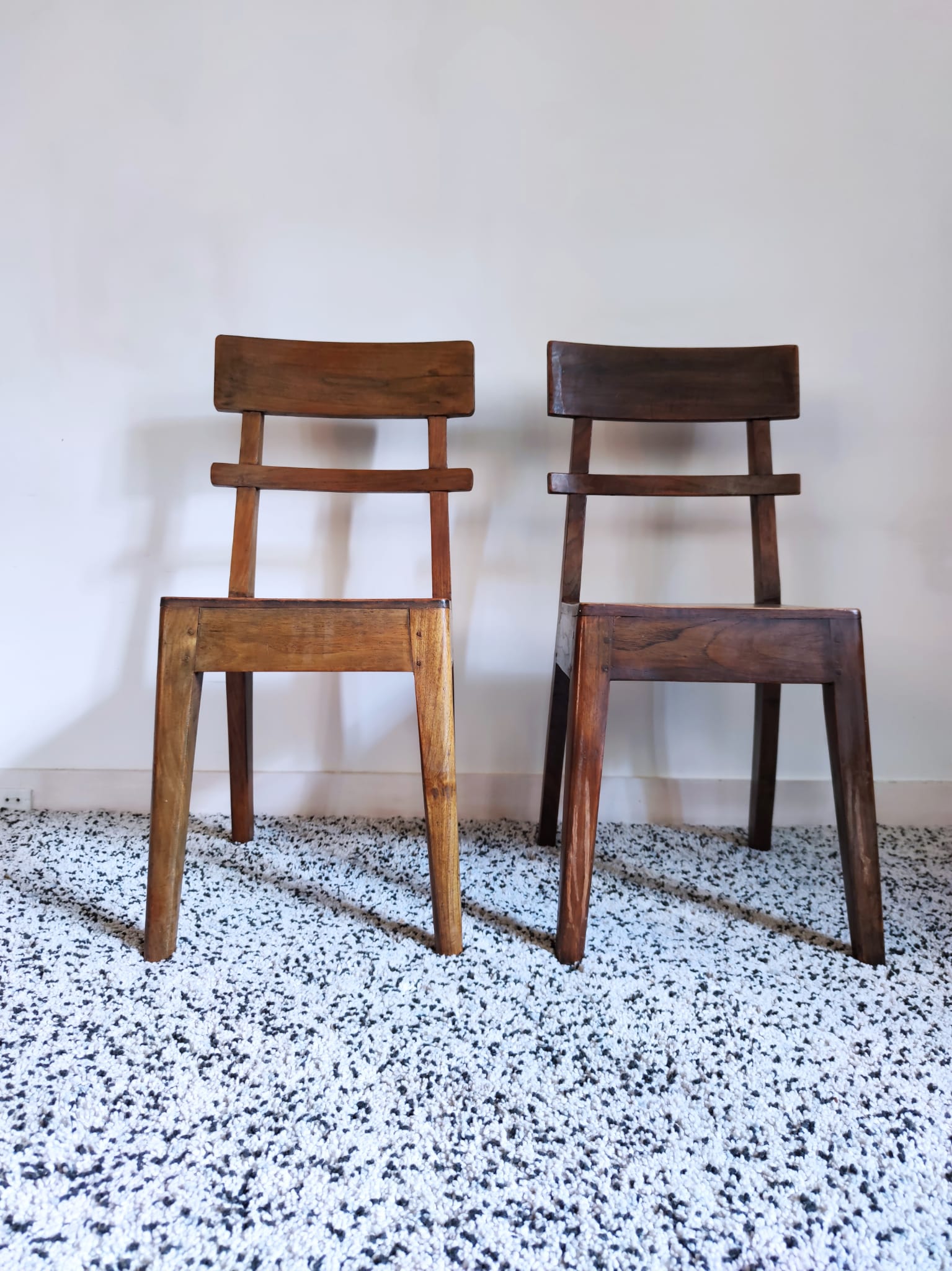 Pair of wooden chairs