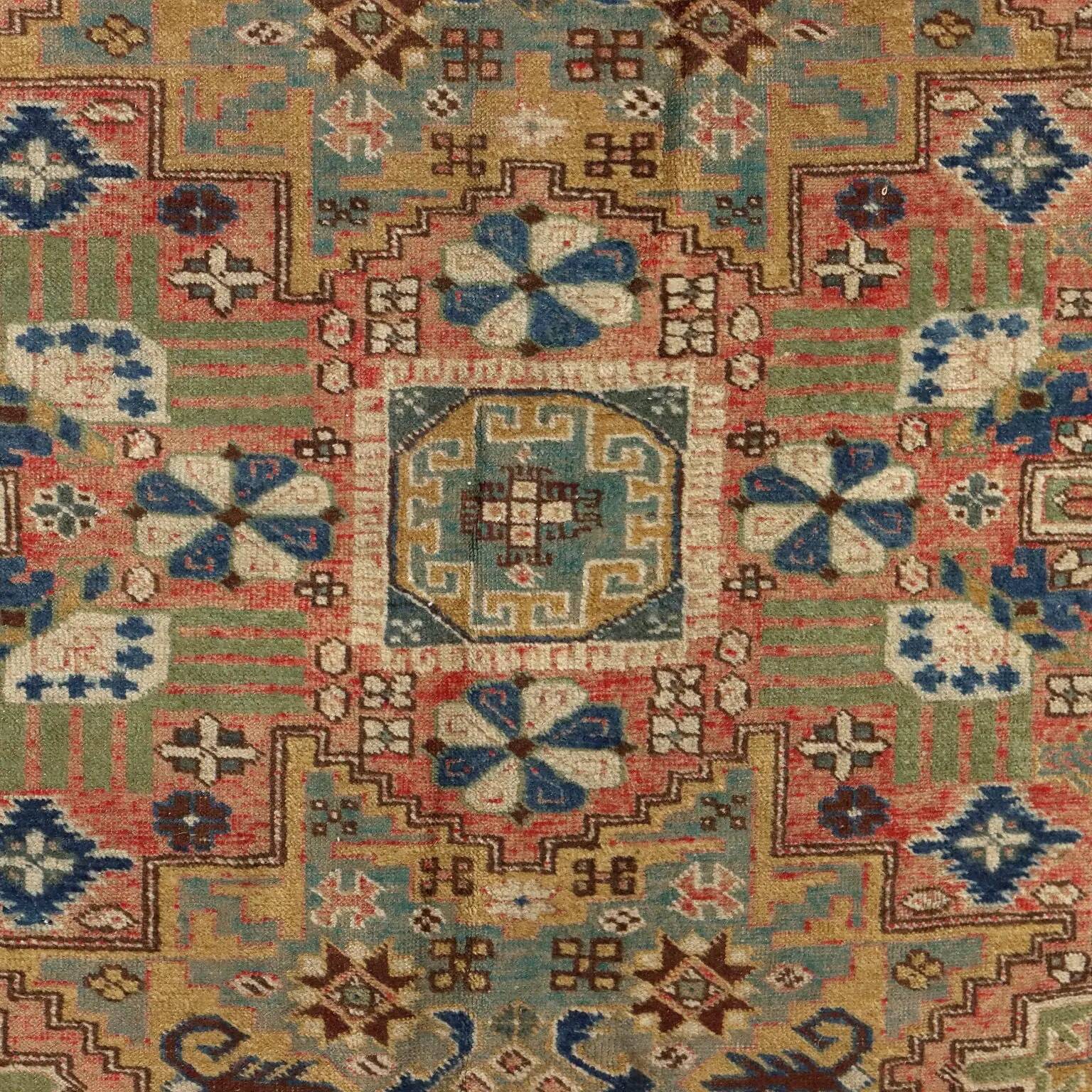 Ancient Asian rug in cotton and wool, fine knot, 77 x 54 in.