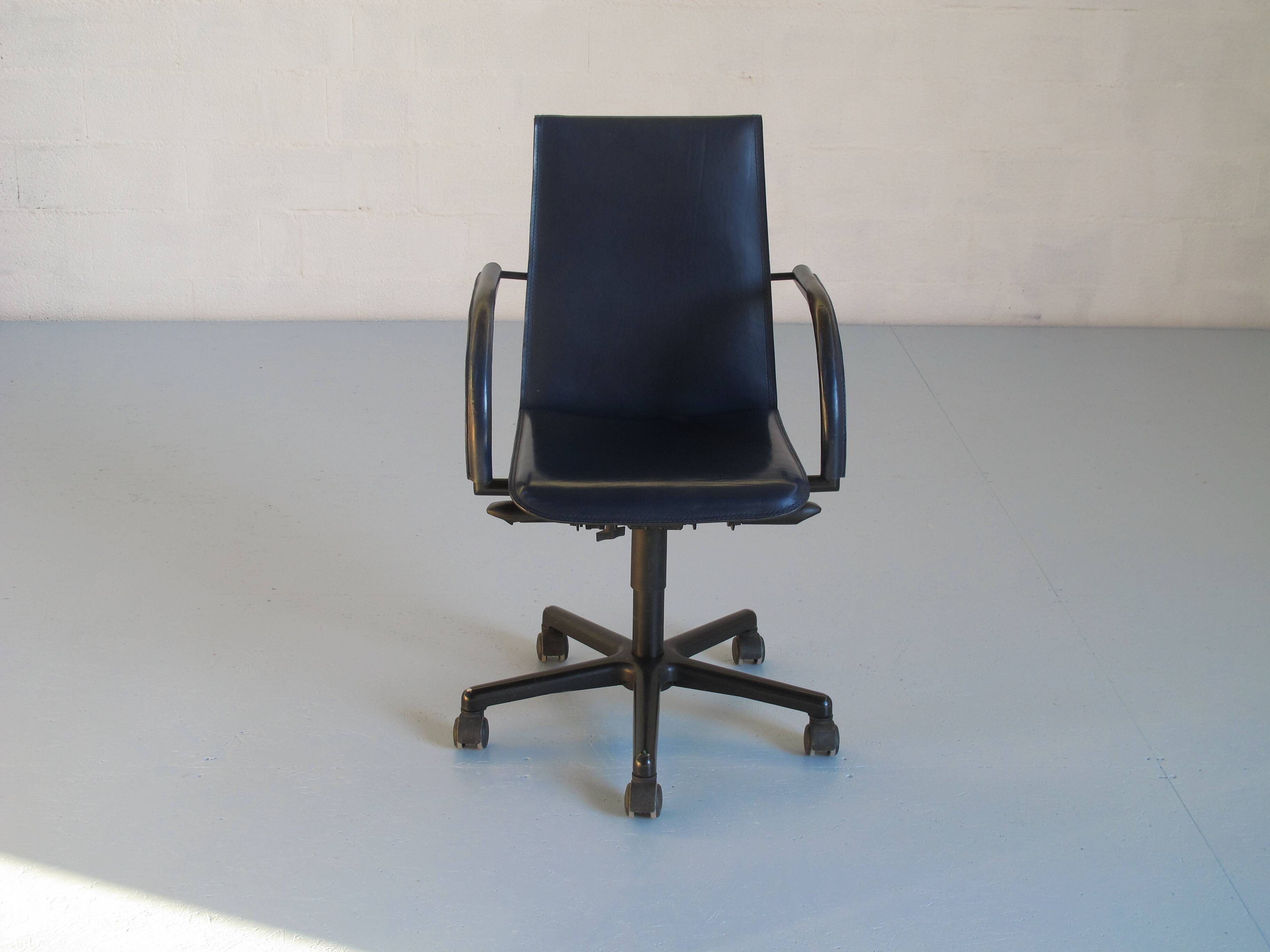 Leather office armchair Fasem Italia edition