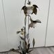 Lampadaire fleurs et plante lampe de plancher de fleur - design années 70