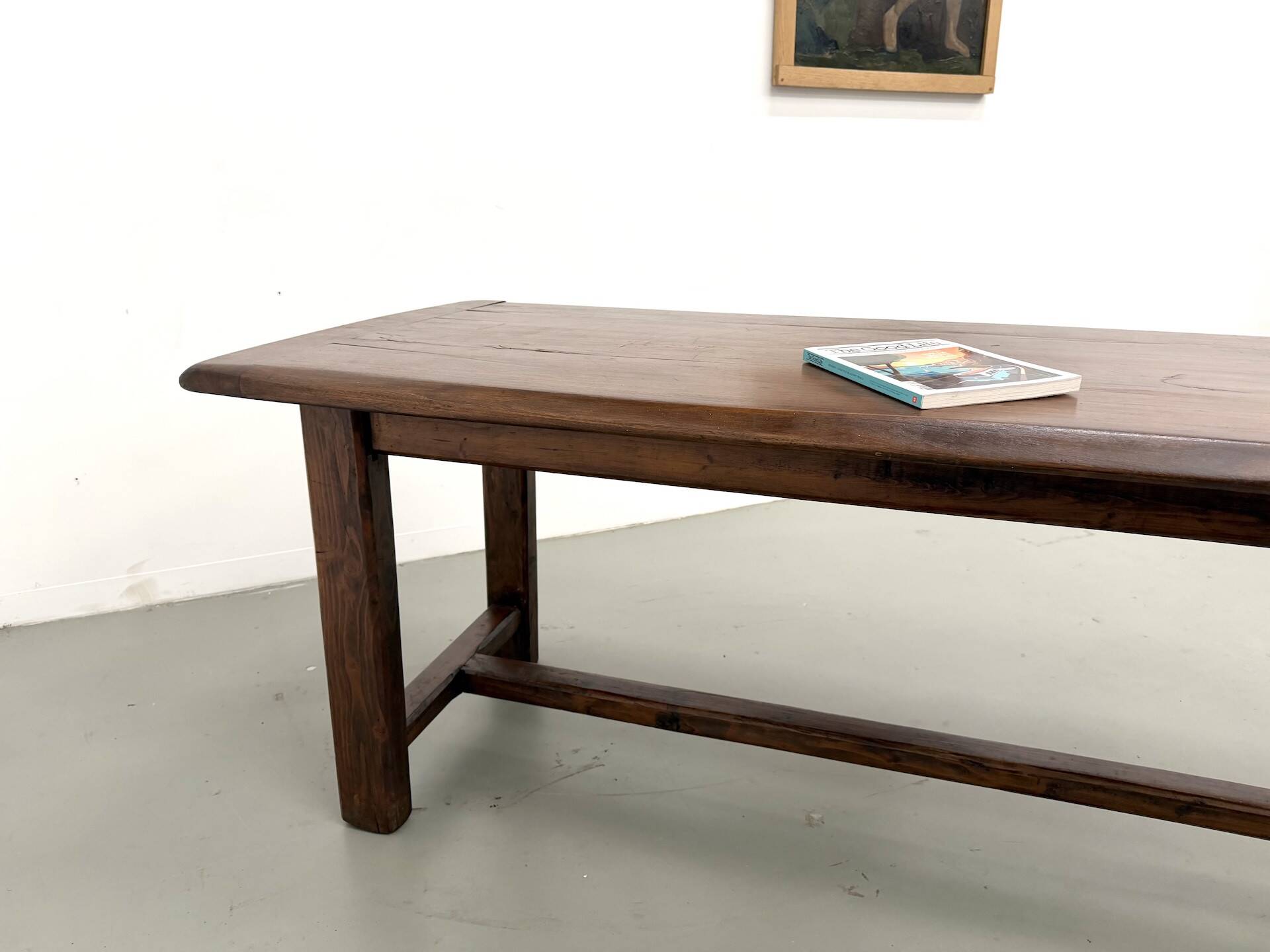 Farm table circa 1900 in solid oak and pine.