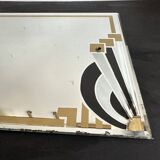Hand-painted Art Deco beveled mirror - 1930