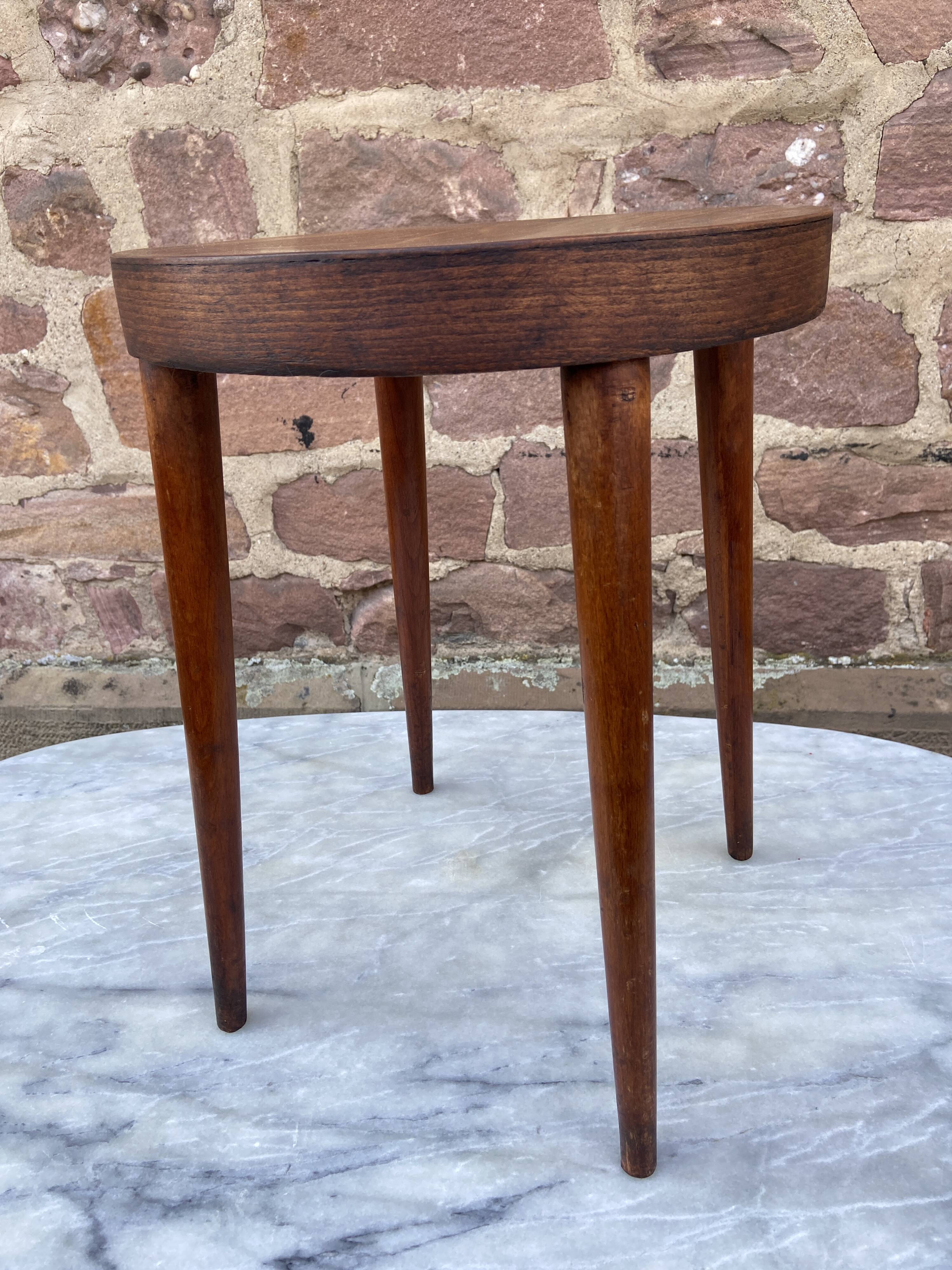 vintage Baumann Scandinavian stool, French stool chic 1980