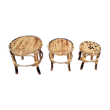 Tables gigognes en bambou x3