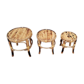 Tables gigognes en bambou x3