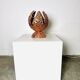 Sculptural Brutalist Table Lamp In Copper By Aimo Tukiainen For Oy Moonlight, Finland 1970S