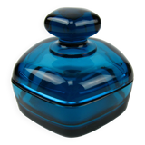 Blue glass candy box