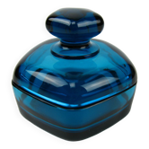 Blue glass candy box